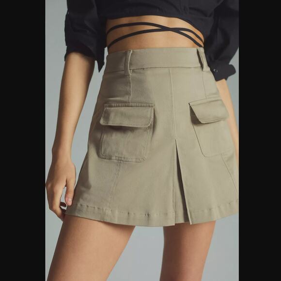 NWT Anthropologie Porridge Utility Mini Skirt - Small - Picture 1 of 5